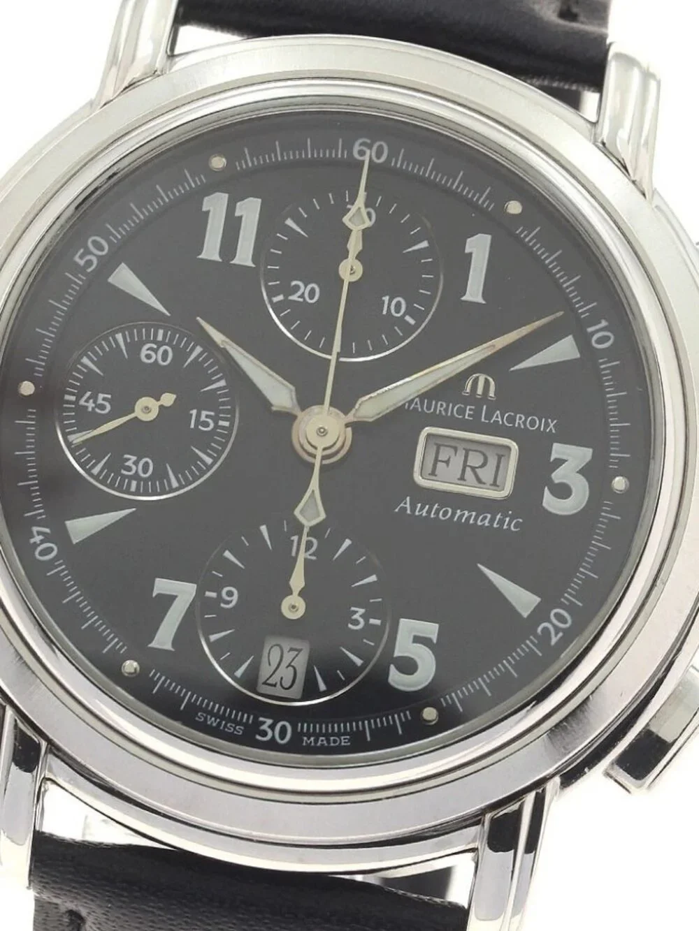 MAURICE LACROIX Masterpiece 67839 Chronograph Black Dial Automatic Men's _964242